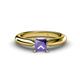 1 - Akila Princess Cut Iolite Solitaire Engagement Ring 
