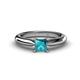 1 - Akila Princess Cut London Blue Topaz Solitaire Engagement Ring 