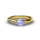 1 - Akila Princess Cut Tanzanite Solitaire Engagement Ring 