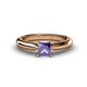 1 - Akila Princess Cut Iolite Solitaire Engagement Ring 