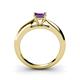 5 - Akila Princess Cut Amethyst Solitaire Engagement Ring 