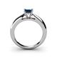 5 - Akila Princess Cut Blue Topaz Solitaire Engagement Ring 