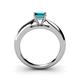5 - Akila Princess Cut London Blue Topaz Solitaire Engagement Ring 