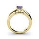 5 - Akila Princess Cut Iolite Solitaire Engagement Ring 