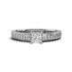 1 - Kaelan 5.50 mm Princess Cut White Sapphire Solitaire Engagement Ring 