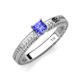 4 - Kaelan 6.00 mm Princess Cut Tanzanite Solitaire Engagement Ring 