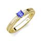 4 - Kaelan 6.00 mm Princess Cut Tanzanite Solitaire Engagement Ring 