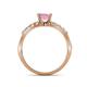 5 - Fenice Pink Tourmaline and Diamond Bridal Set Ring 