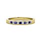 1 - Aaryn 2.00 mm Blue Sapphire and Diamond 11 Stone Wedding Band 