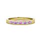 1 - Aaryn 2.00 mm Amethyst and Diamond 11 Stone Wedding Band 
