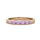 1 - Aaryn 2.00 mm Amethyst and Diamond 11 Stone Wedding Band 
