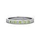 1 - Aaryn 2.00 mm Peridot and Diamond 11 Stone Wedding Band 
