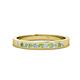 1 - Aaryn 2.00 mm Peridot and Diamond 11 Stone Wedding Band 
