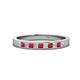 1 - Aaryn 2.00 mm Ruby and Diamond 11 Stone Wedding Band 