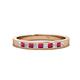 1 - Aaryn 2.00 mm Ruby and Diamond 11 Stone Wedding Band 