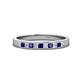 1 - Aaryn 2.00 mm Blue Sapphire and Diamond 11 Stone Wedding Band 