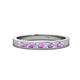 1 - Aaryn 2.00 mm Amethyst and Diamond 11 Stone Wedding Band 