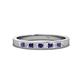 1 - Aaryn 2.00 mm Iolite and Diamond 11 Stone Wedding Band 