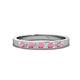 1 - Aaryn 2.00 mm Rhodolite Garnet and Diamond 11 Stone Wedding Band 