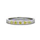 1 - Aaryn 2.00 mm Yellow Sapphire and Diamond 11 Stone Wedding Band 