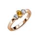 2 - Caron Oval Cut Citrine and Diamond Three Stone Engagement Ring 