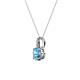 2 - Celyn Blue Topaz and Diamond Pendant 