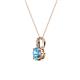 2 - Celyn Blue Topaz and Diamond Pendant 
