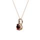2 - Celyn Red Garnet and Diamond Pendant 
