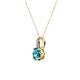 2 - Celyn London Blue Topaz and Diamond Pendant 