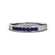 1 - Kathiryn 2.70 mm Blue Sapphire 7 Stone Wedding Band 