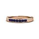 1 - Kathiryn 2.70 mm Blue Sapphire 7 Stone Wedding Band 