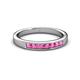 2 - Kathiryn 2.70 mm Pink Sapphire 7 Stone Wedding Band 
