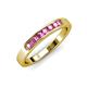 3 - Kathiryn 2.70 mm Pink Sapphire 7 Stone Wedding Band 