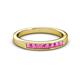 2 - Kathiryn 2.70 mm Pink Sapphire 7 Stone Wedding Band 