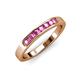3 - Kathiryn 2.70 mm Pink Sapphire 7 Stone Wedding Band 