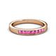 2 - Kathiryn 2.70 mm Pink Sapphire 7 Stone Wedding Band 