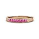 1 - Kathiryn 2.70 mm Pink Sapphire 7 Stone Wedding Band 