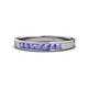 1 - Kathiryn 2.70 mm Tanzanite 7 Stone Wedding Band 