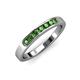 3 - Kathiryn 2.70 mm Green Garnet 7 Stone Wedding Band 