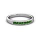 2 - Kathiryn 2.70 mm Green Garnet 7 Stone Wedding Band 