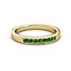 2 - Kathiryn 2.70 mm Green Garnet 7 Stone Wedding Band 