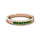 2 - Kathiryn 2.70 mm Green Garnet 7 Stone Wedding Band 