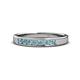 1 - Kathiryn 2.70 mm Aquamarine 7 Stone Wedding Band 