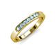 3 - Kathiryn 2.70 mm Aquamarine 7 Stone Wedding Band 