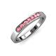 3 - Kathiryn 2.70 mm Pink Tourmaline 7 Stone Wedding Band 