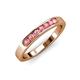 3 - Kathiryn 2.70 mm Pink Tourmaline 7 Stone Wedding Band 