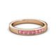 2 - Kathiryn 2.70 mm Pink Tourmaline 7 Stone Wedding Band 