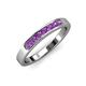3 - Kathiryn 2.70 mm Amethyst 7 Stone Wedding Band 
