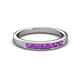 2 - Kathiryn 2.70 mm Amethyst 7 Stone Wedding Band 