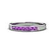 1 - Kathiryn 2.70 mm Amethyst 7 Stone Wedding Band 